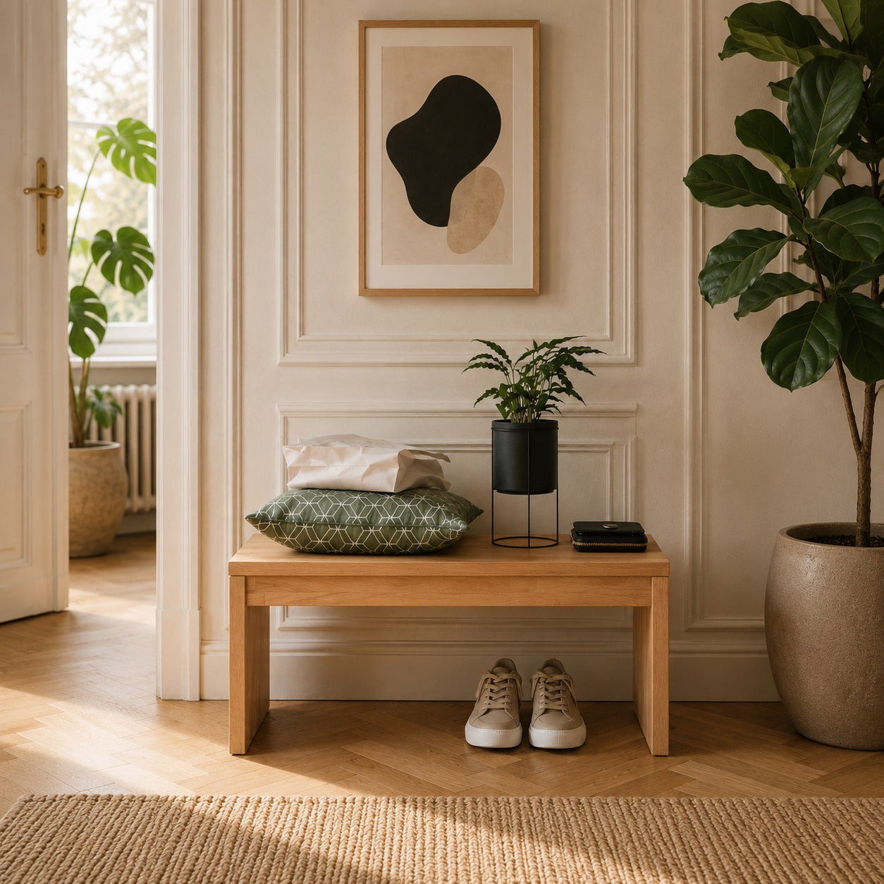 Sif snedker Bænk i massiv FSC Bøgetræ og naturolie - L82 x D40 x H45 cm
